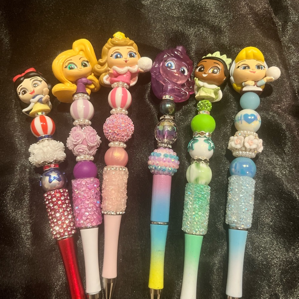 Princess Character Beaded Pens - Multicolor